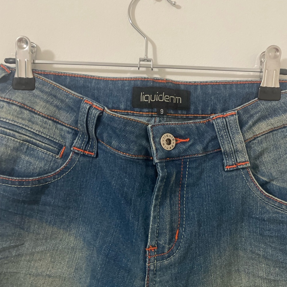 Liquid Denim Flared Jeans Size 8-9 - Picture 2 of 4
